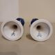 Pair of Delft earthenware candlesticks
