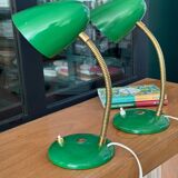 Lampes cocotte années 50/60 vert franc