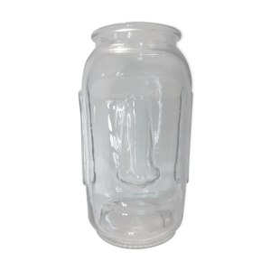 Vase moaï en verre transparent