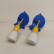 Cute hippo wall lamps for the children's room, Danish design from the 80-90s.