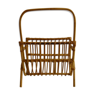 Rattan magazine rack