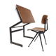 Bureau industriel des années 70 Pays-Bas Marko Galvanitas avec sa chaise
