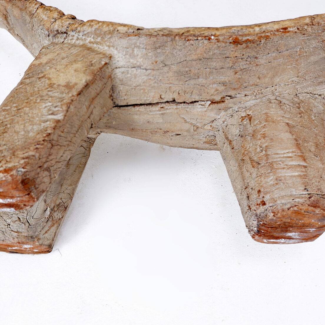 "Lobi" African tripod wooden stool from Burkina Faso