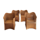 4 chaises modernistes en rotin