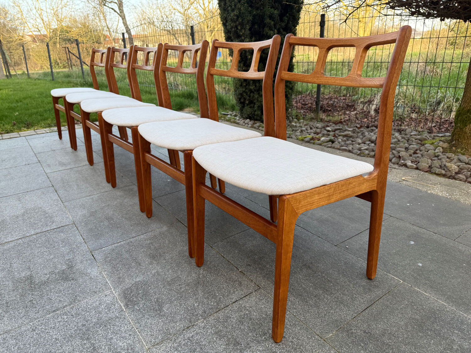 Set of 6 Scandinavian chairs D scan 1960