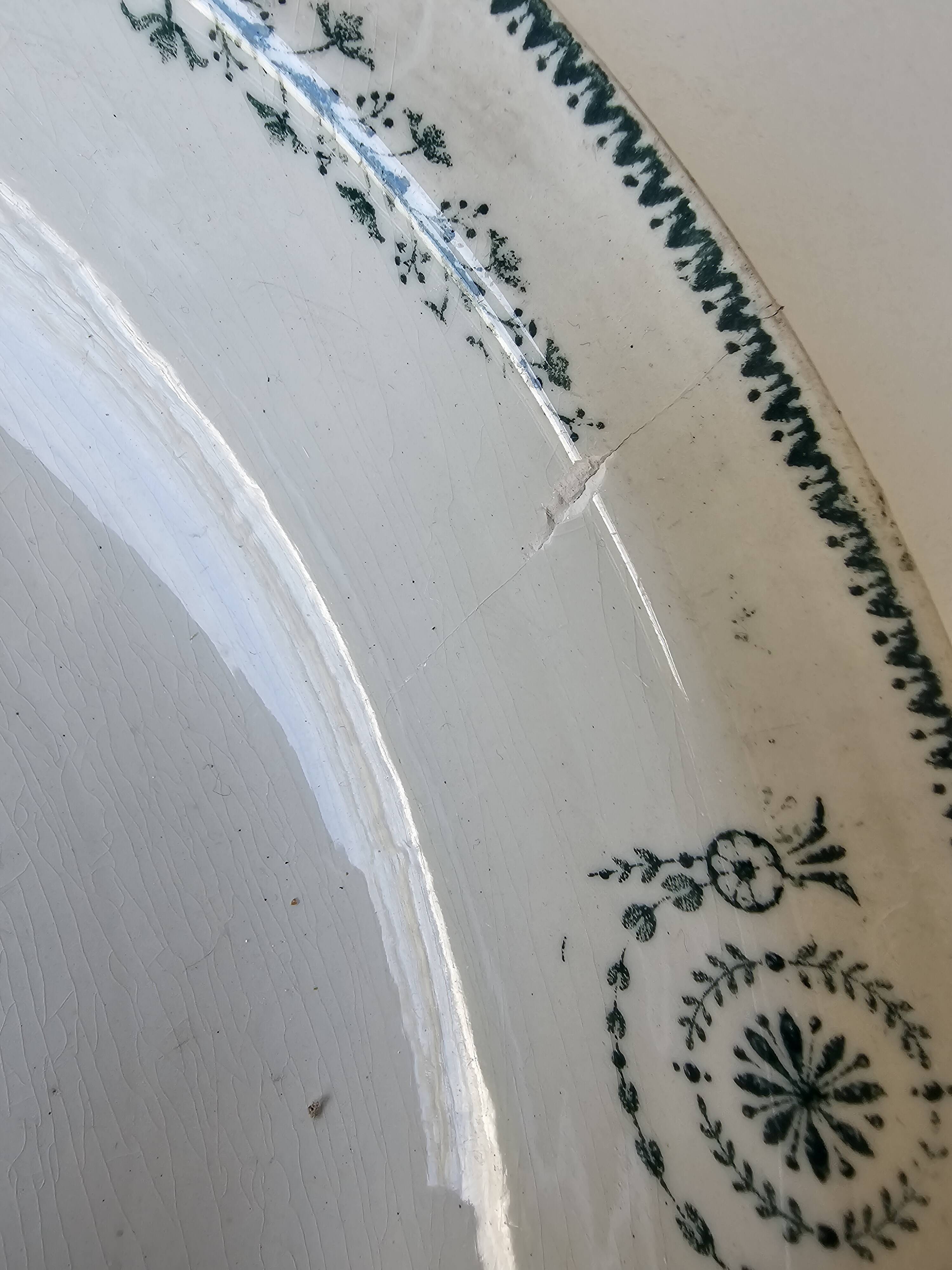 Set of 8 plates, 2 dishes, 2 compotiers - KG Lunéville Laetitia decoration