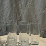 6 grands verres à orangeade en verre