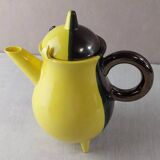 Ancienne cafetière / théière, céramique bicolore, Luc Lucchesi, de Vallauri