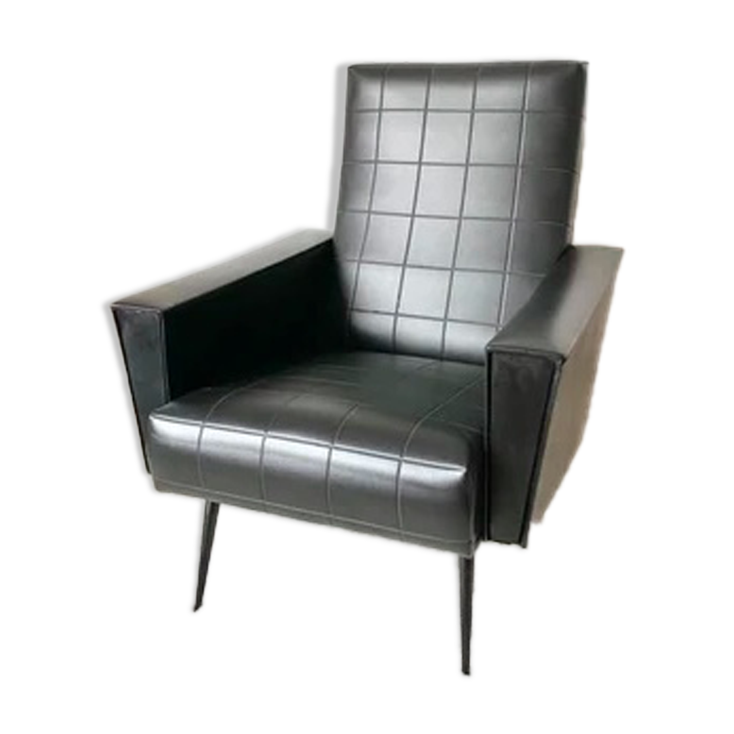 Black skai armchair