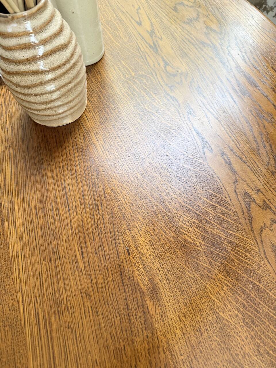 Round oak table 1950