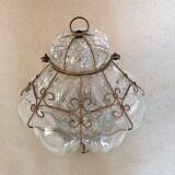 Lustre verre soufflé ancien