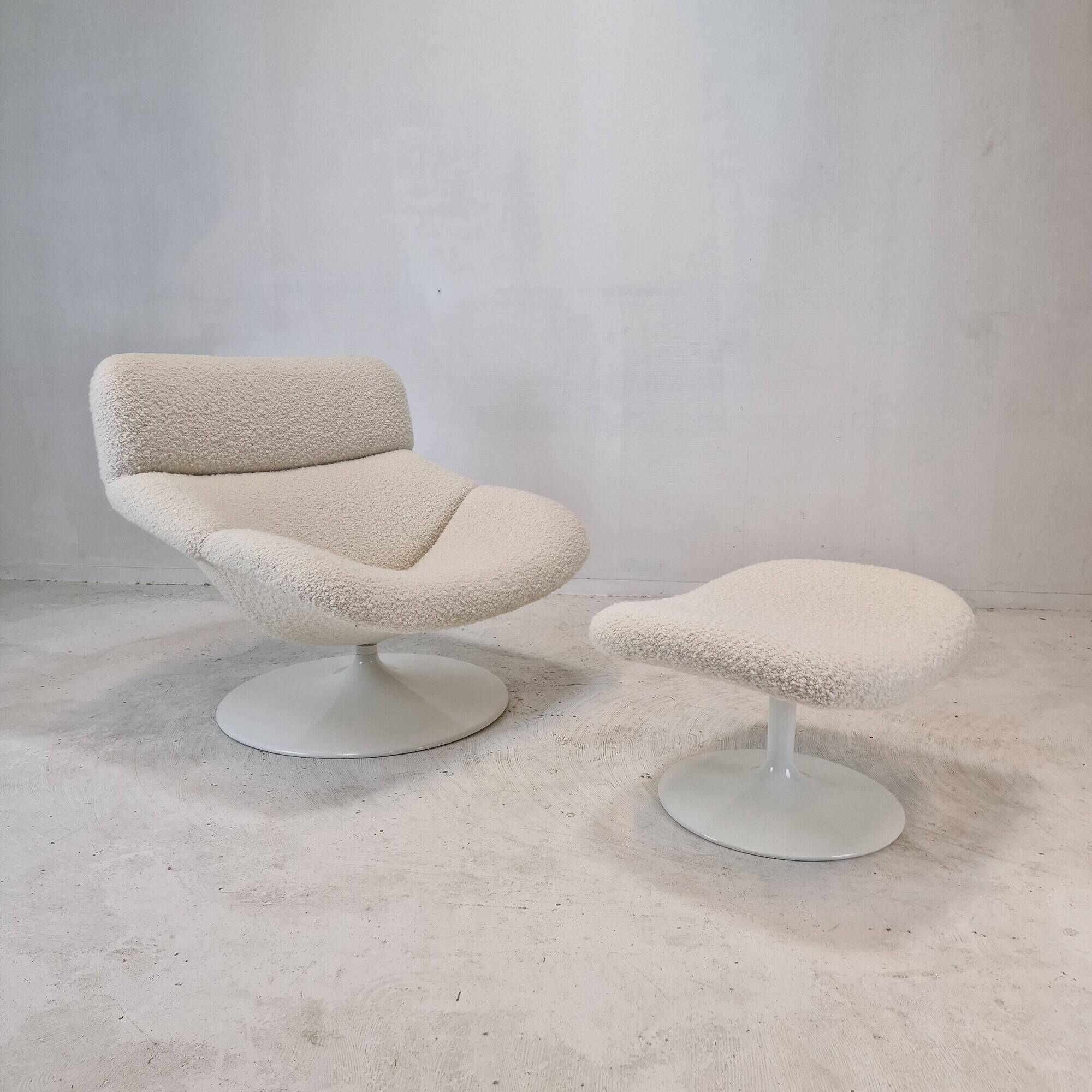 F518 Lounge Chair with Ottoman by Geoffrey Harcourt for Artifort, 1970s