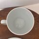 Superb cup and saucer with blue flowers, Limoges porcelain, monkey