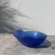 Vide poche coquillage bleu en verre