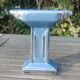 Empty pocket glazed ceramic blue column shape art deco 20s/30s
