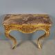 Antique gilded wooden console with marble top, Italy, 19th century.