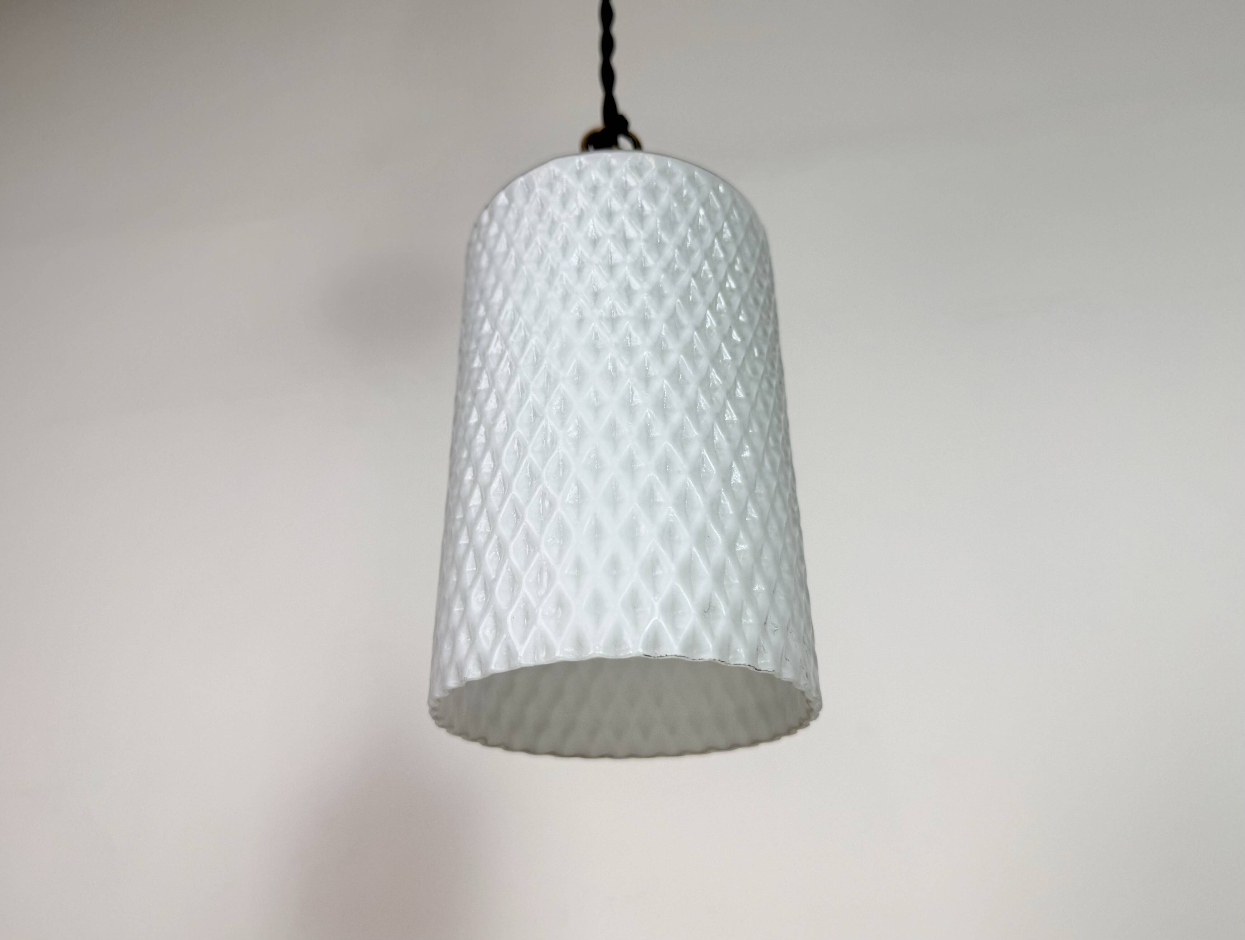 Vintage Glass Ceiling Light, 1970s