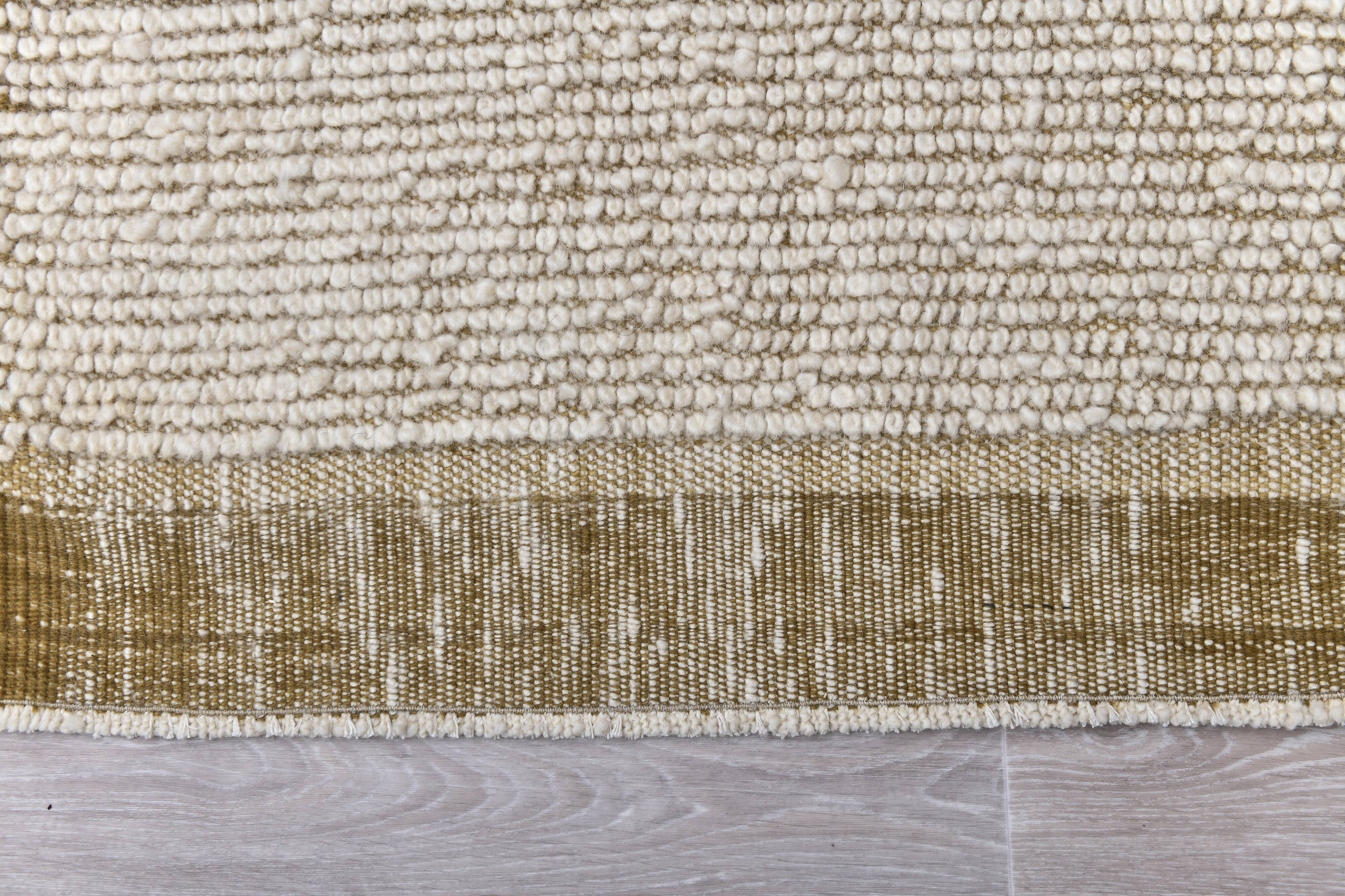 Green Beige Wool Turkish Area Rug 209x292Cm SK 242139
