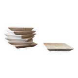 7 travertine marble coasters
