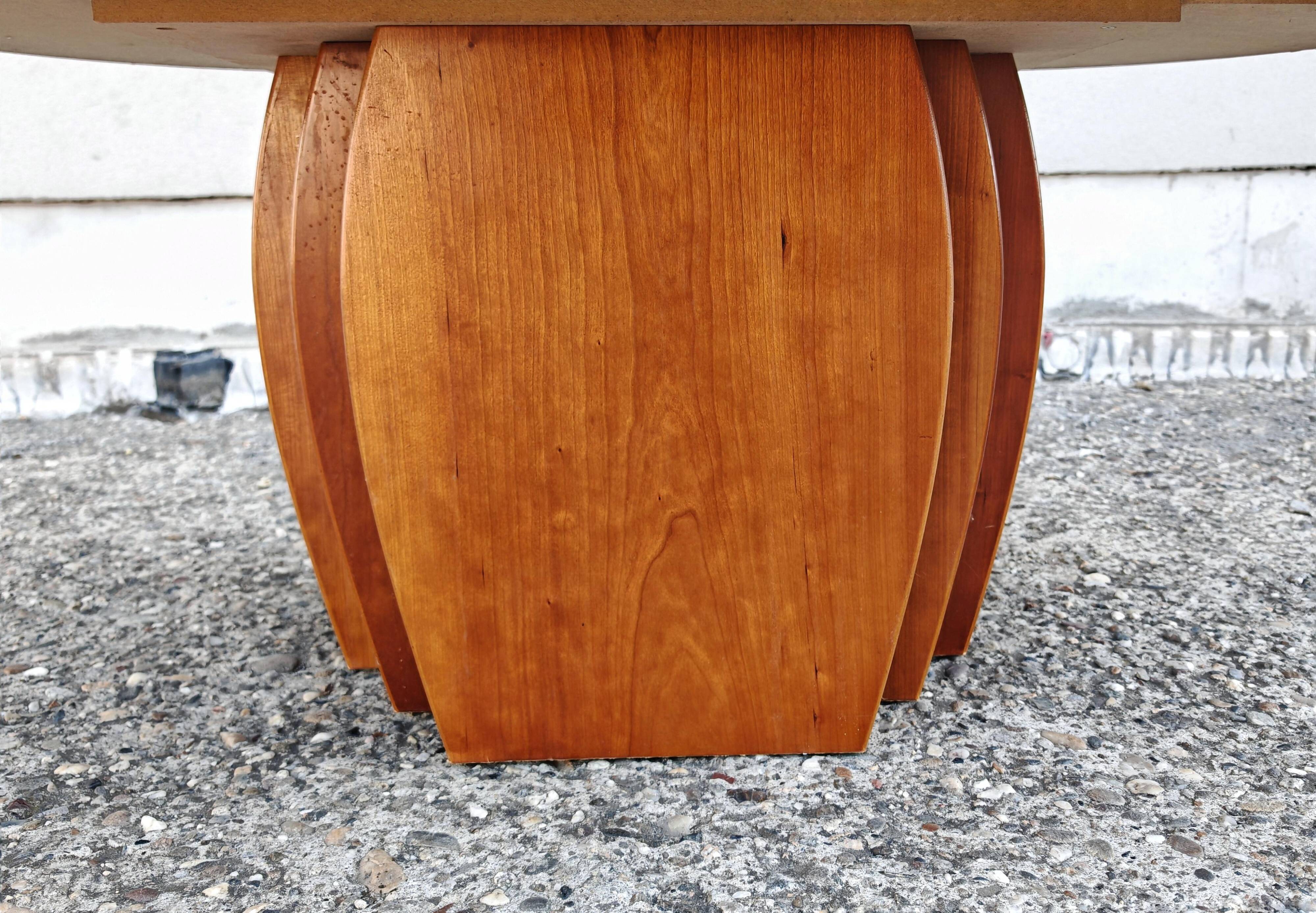 Table basse Mid Century Modern en cerisier avec dessus en granit, Danemark 1970