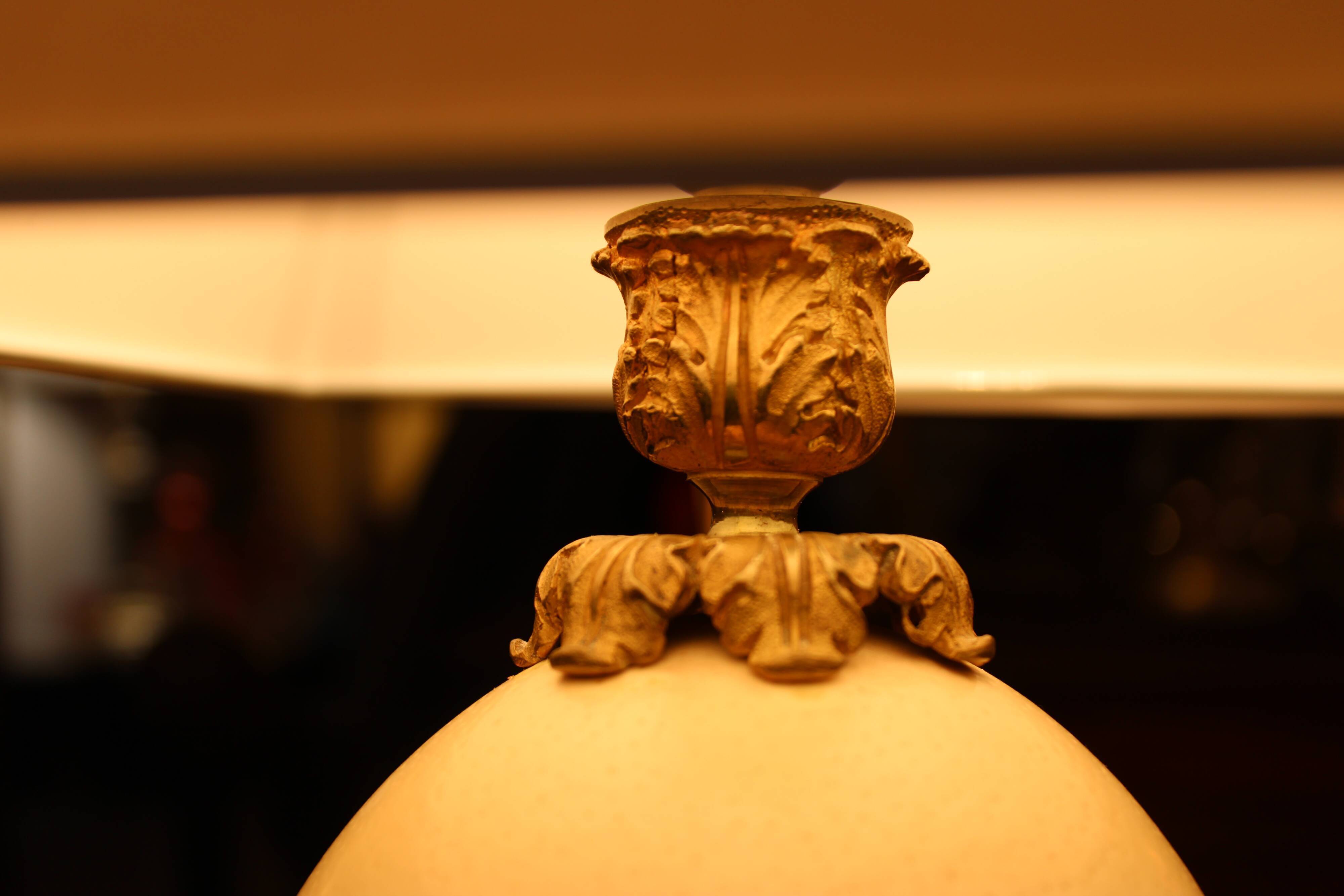 Paire de lampes, oeufs d'autruche