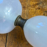 Glass and brass lamp