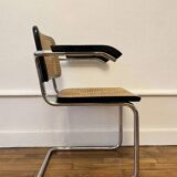 Cesca b64 black armchair by marcel breuer