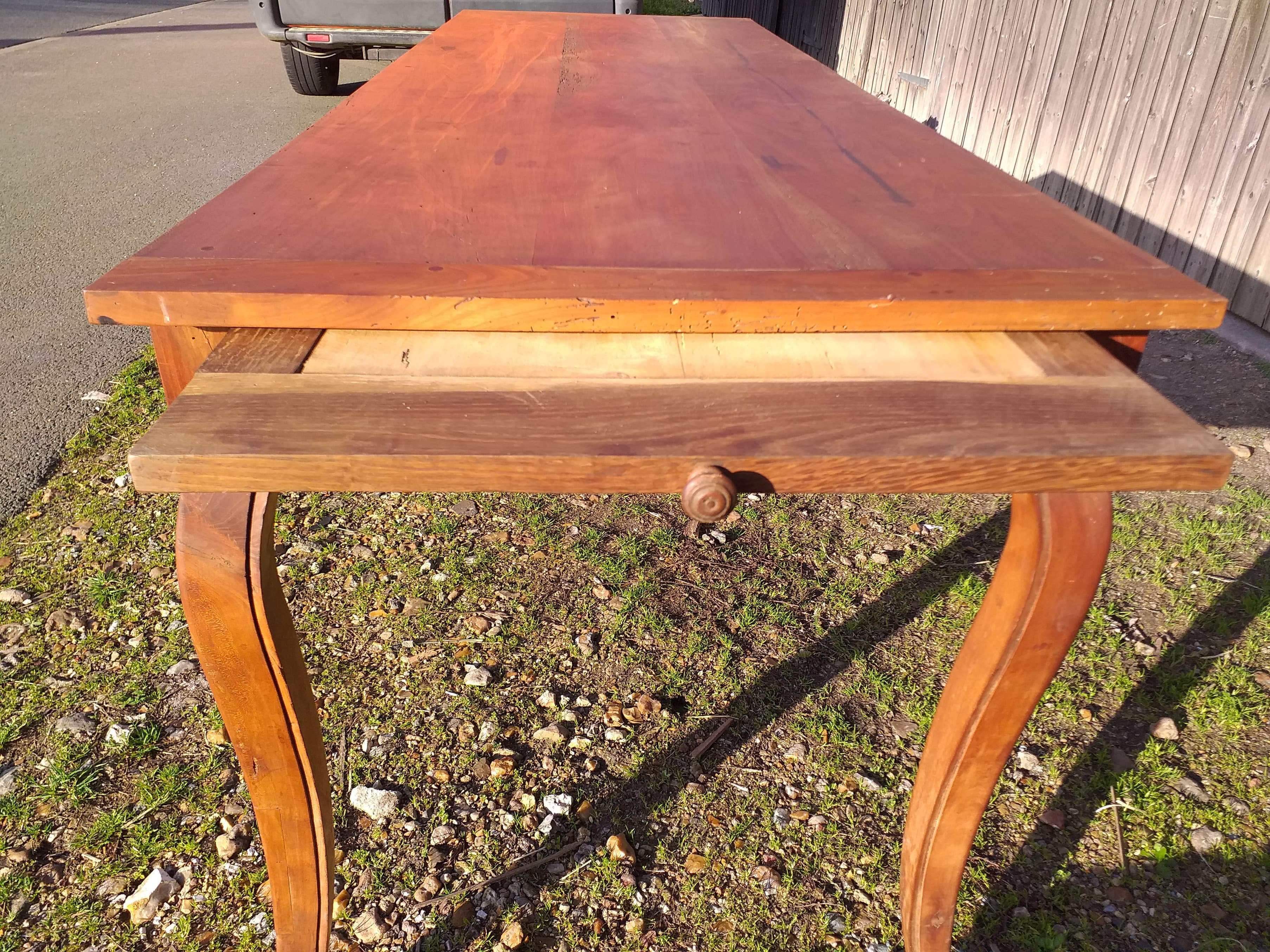 Table de ferme en bois naturel