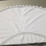 White embroidered tablecloth