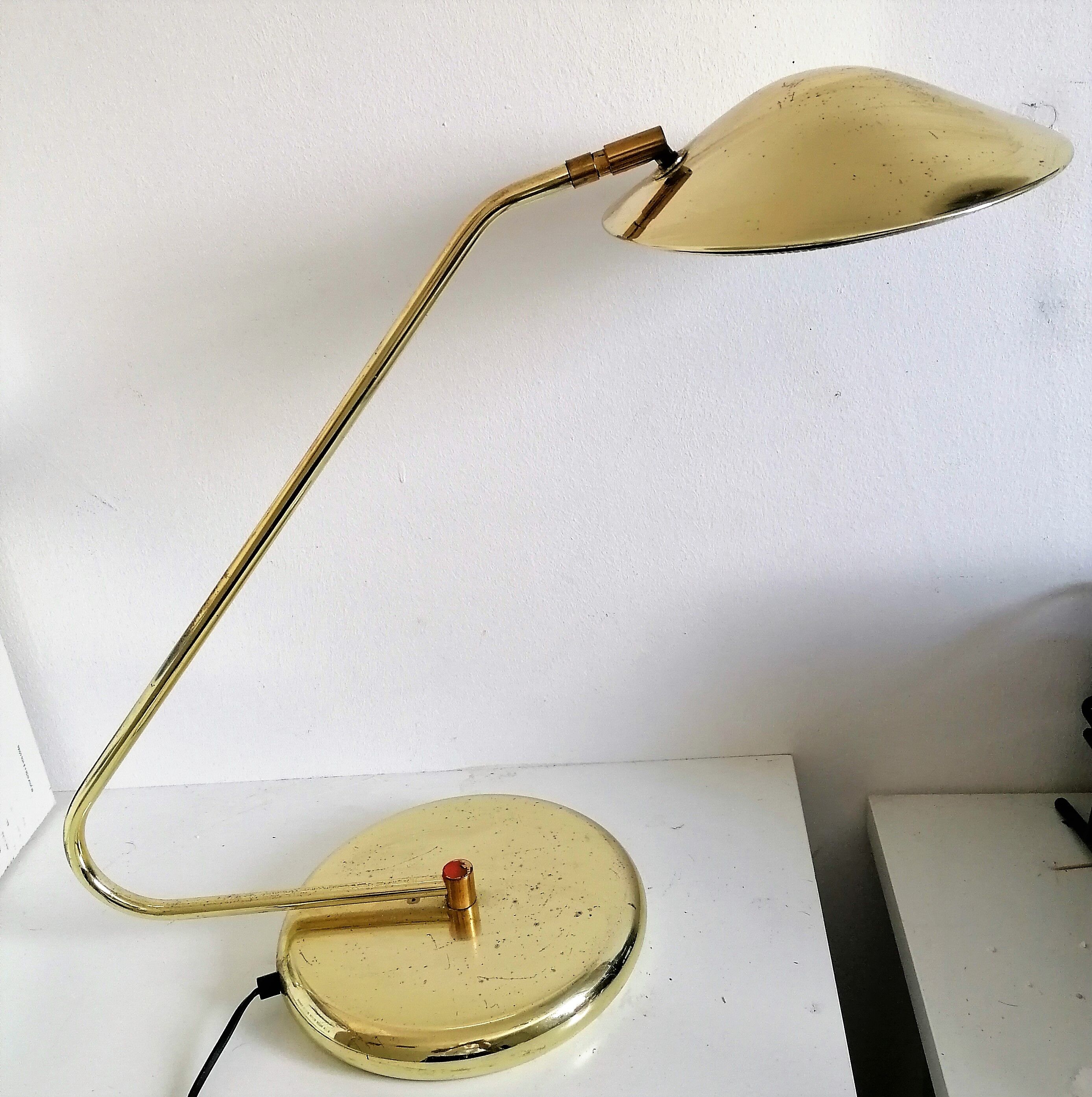 Lampe de bureau articulée à rotule style UFO space age vintage