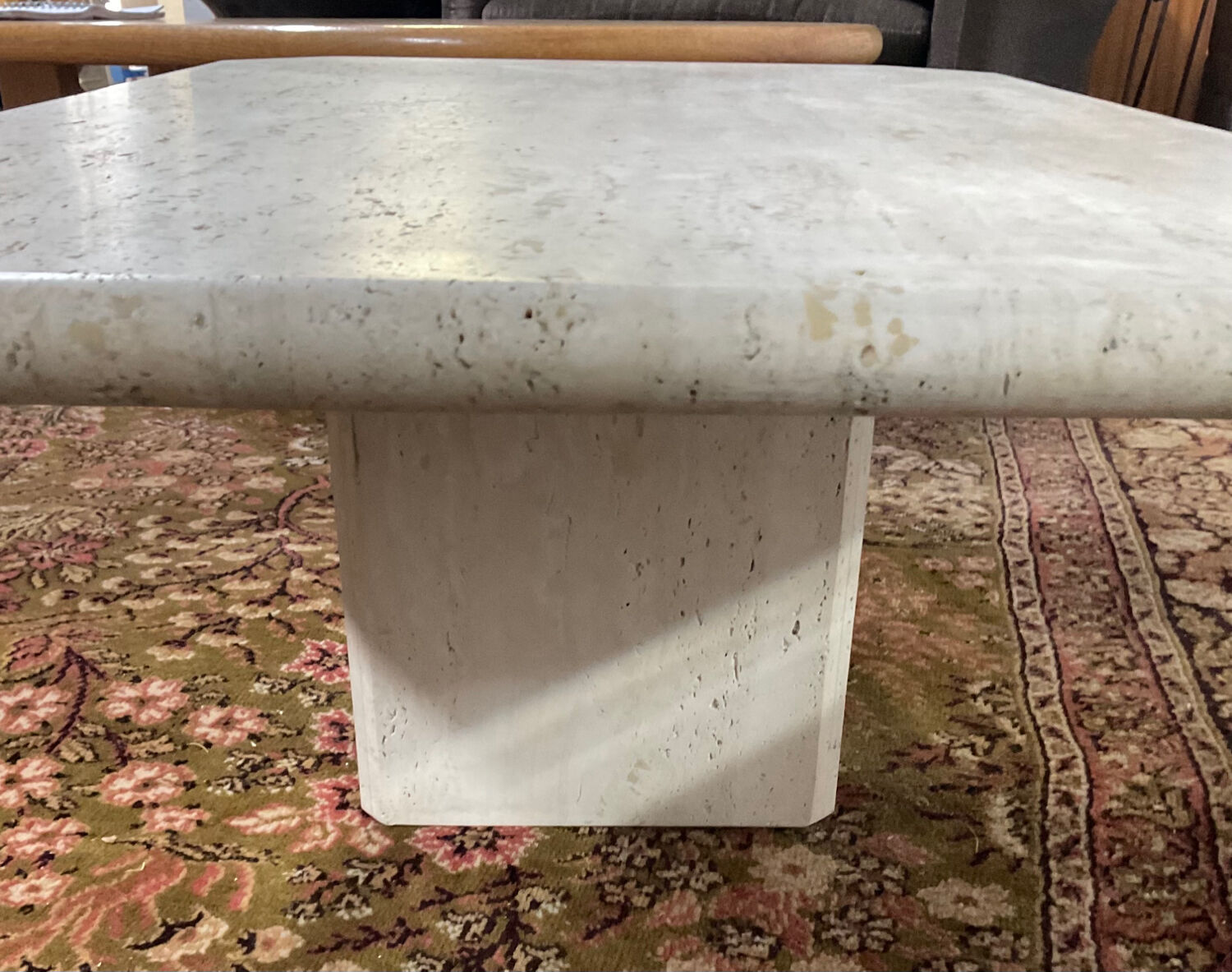 Travertine coffee table from the 70s