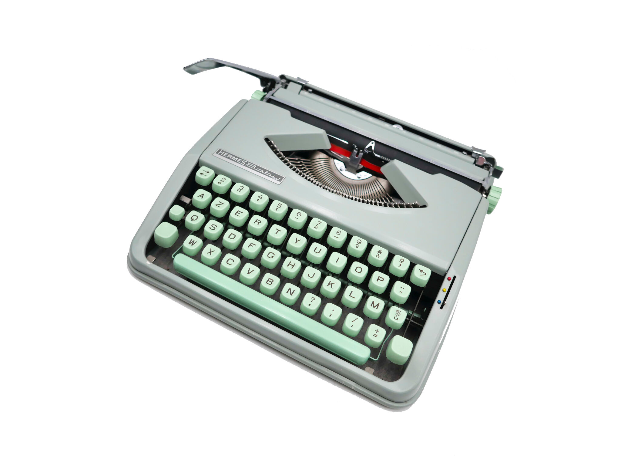 Typewriter Hermes baby green linden revised ribbon new