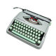 Typewriter Hermes baby green linden revised ribbon new