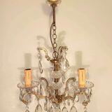 Ancien lustre à pampilles baroque