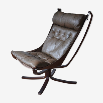 Fauteuil Falcon du milieu du siècle Sigurd Ressel Vatne Møbler, années 1970.