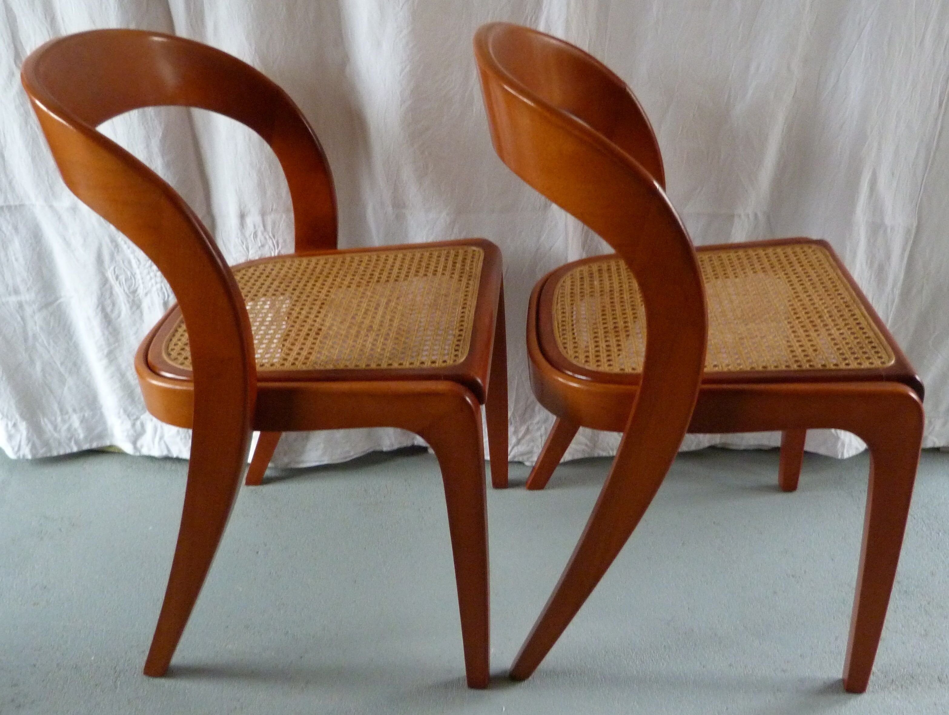 Pair of Baumann gondola chairs