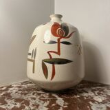 Ceramic vase with crackled enamel - Gustave Asch
