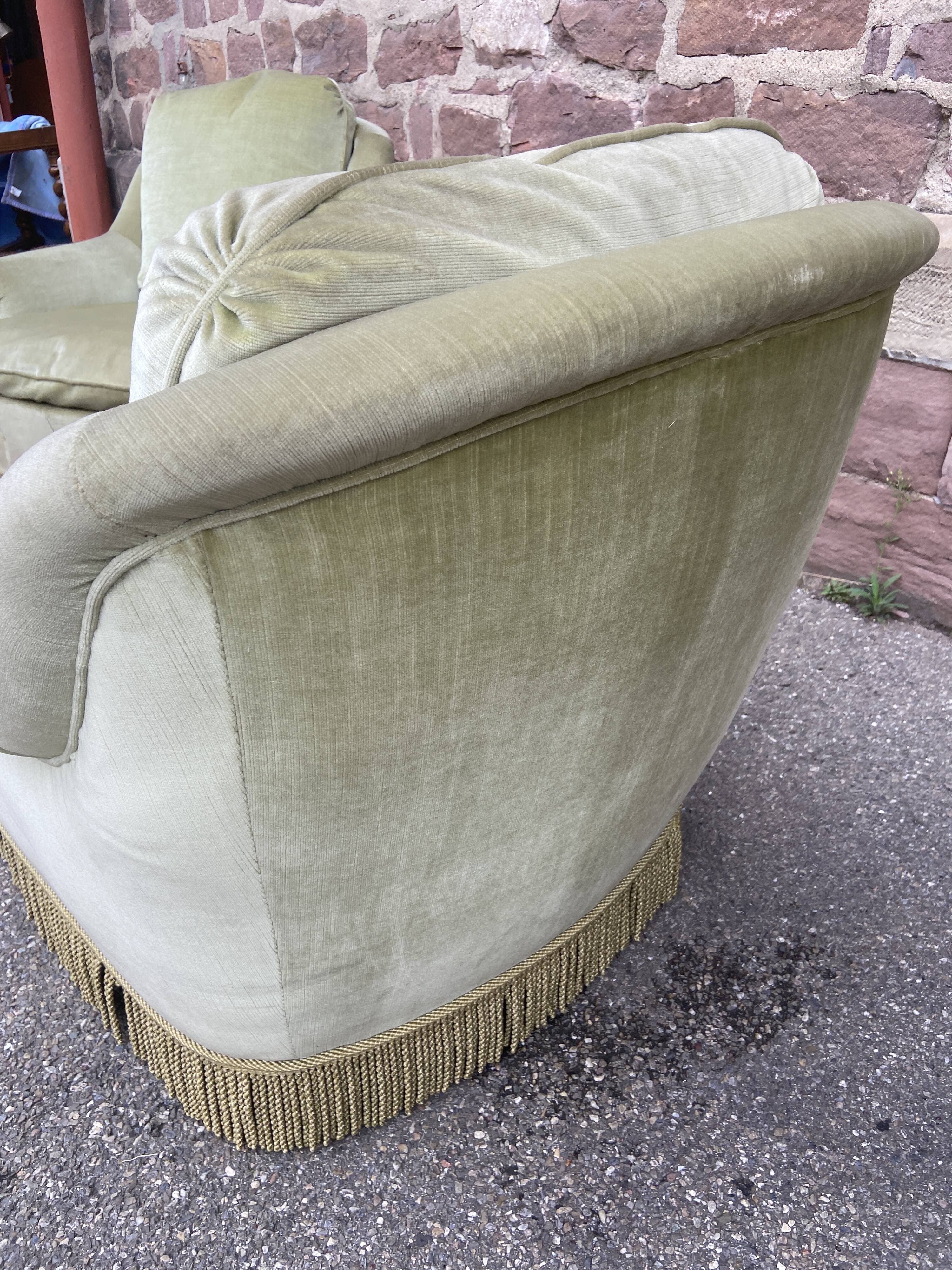 2 fauteuils de salon Lounge velours des années 1950