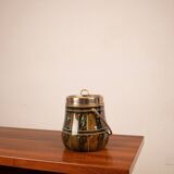 Parchment ice bucket model 935D with Fornasetti decoration by Aldo Tura, 1950