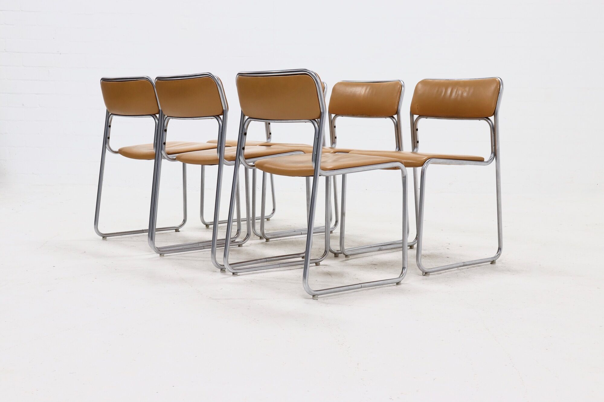 Set of 6 SE09 Dining Chairs by Walter Antonis for 't Spectrum 1970s