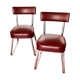 Office chairs in burgundy skaï 50s