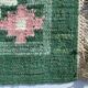 Swedish Green Wool Rug Flat-Weave Kilim Rölakan Rug Signed “M” 1960s