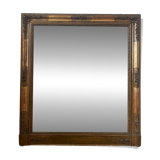 Large antique gilded wood mirror, 108cm x 118cm
