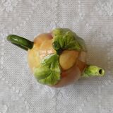 Apricot slip teapot