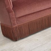 1960s, Danish 2-seater sofa, original pink furniture velour.
