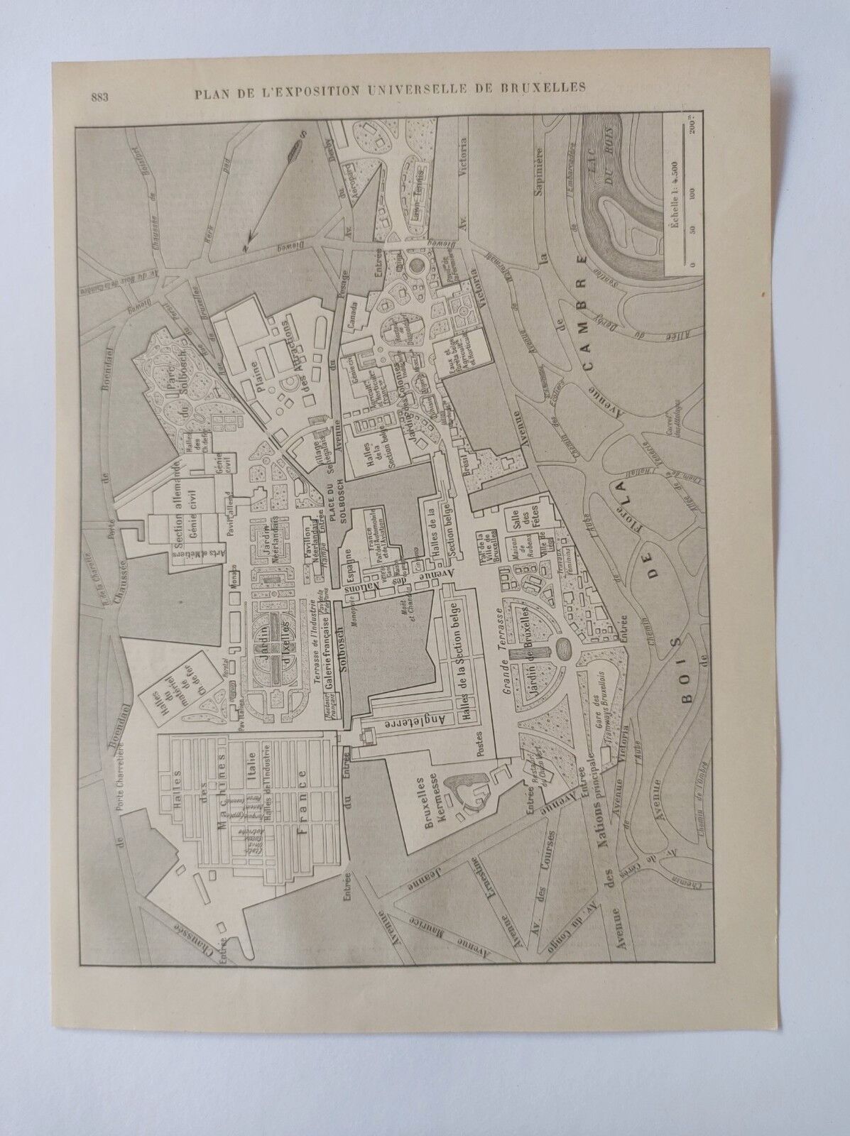 Plan de l'exposition universelle de Bruxelles 1910