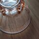 6 small vintage pink glass dessert bowls.
