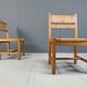 Set of 5 pine wood chairs by GM Mobler, 1960s