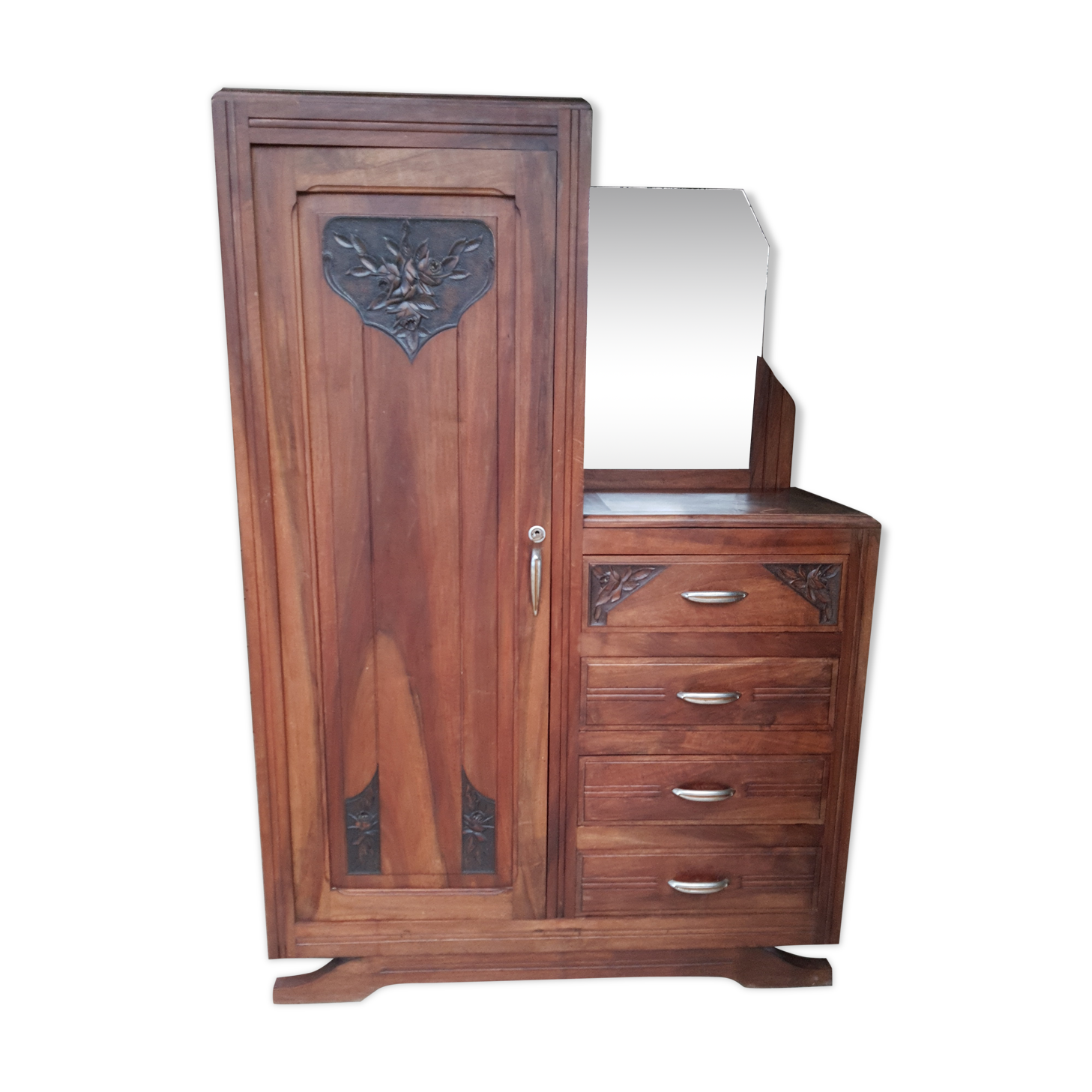 Vintage asymmetrical Parisian wardrobe