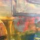 Old Oil Painting Canvas Still Life Lamp Book Modernist